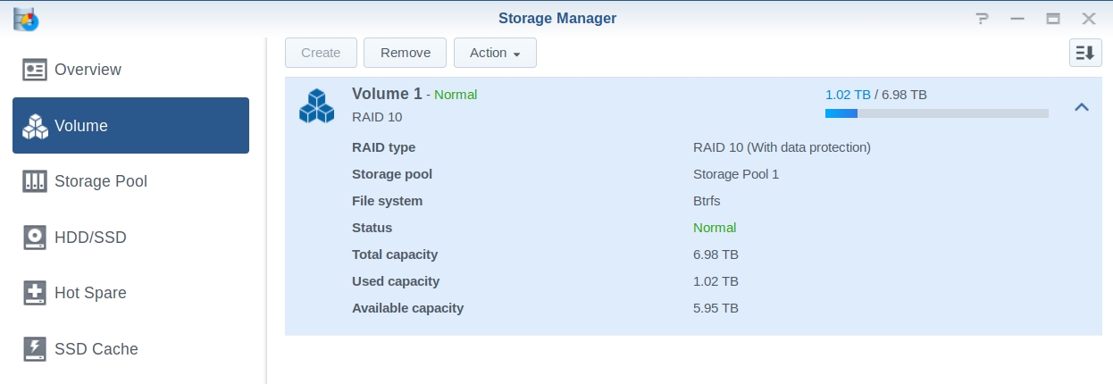 Synology disk setup